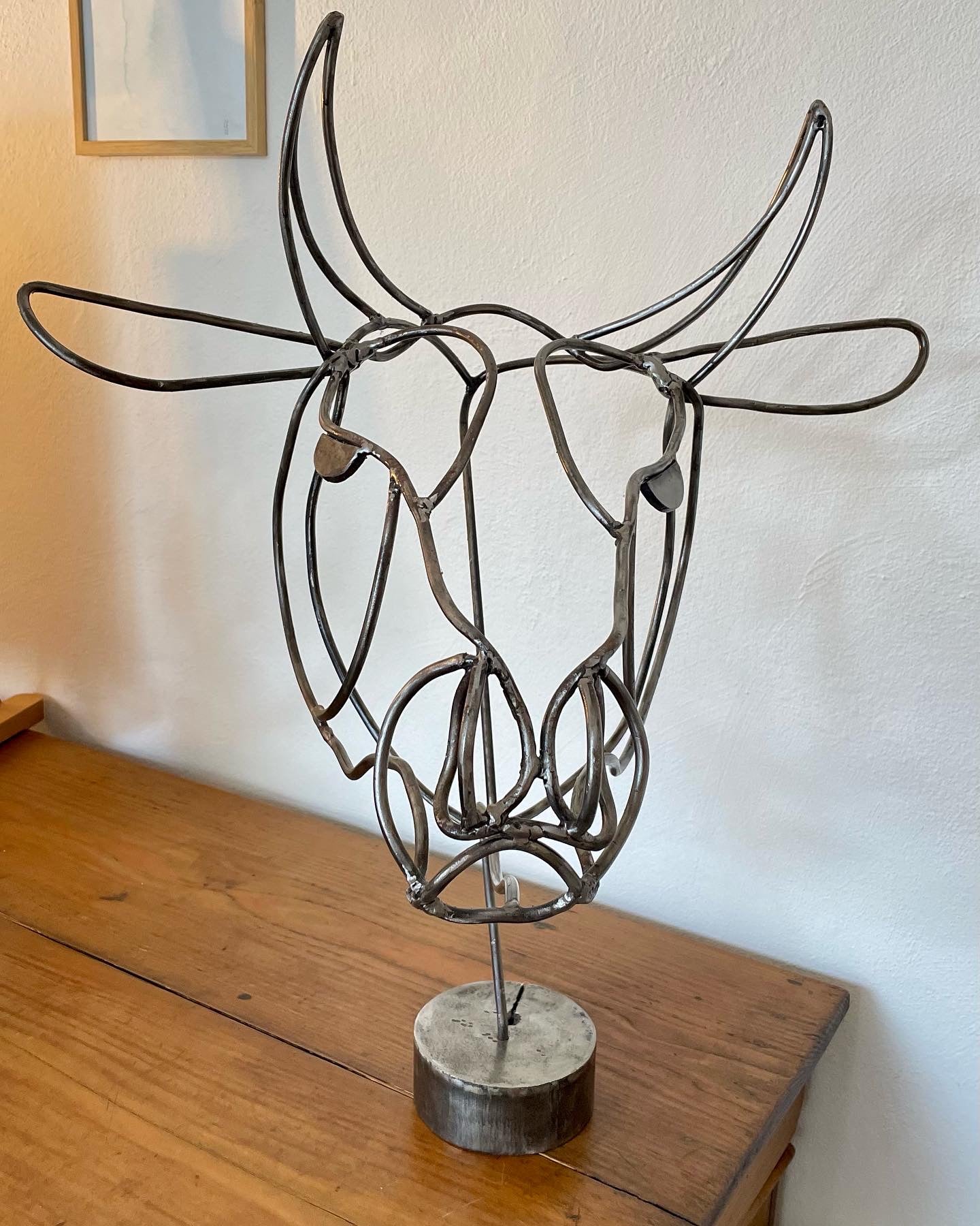 Cow Sculpture made out of recycled Iron.