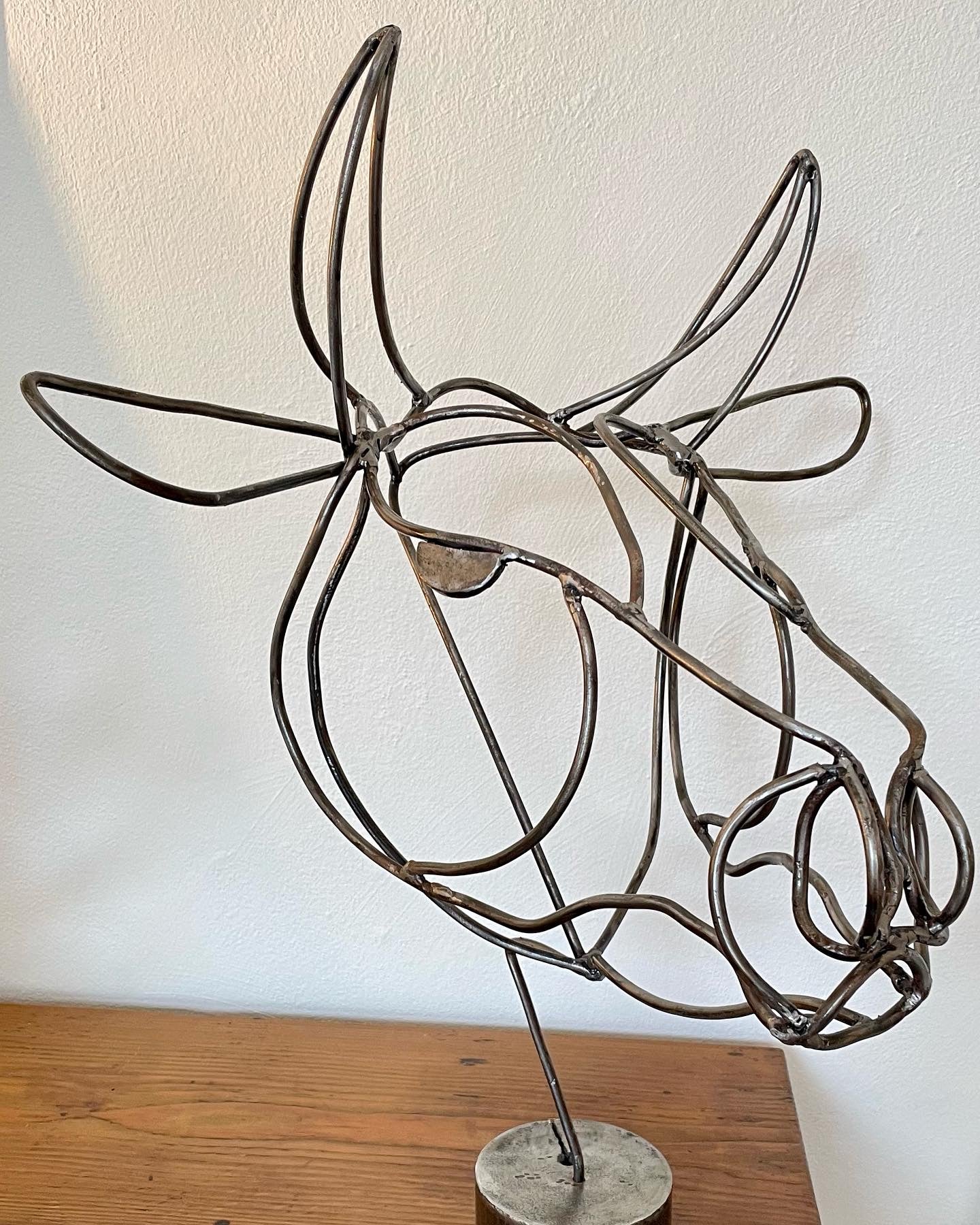 Cow Sculpture made out of recycled Iron.
