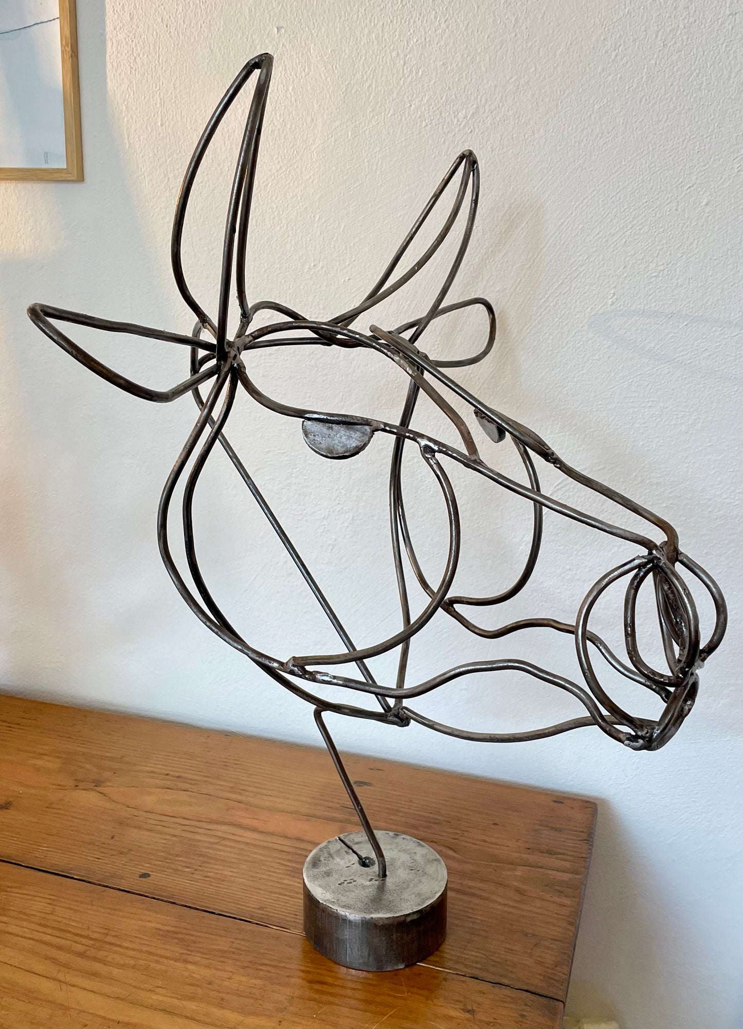 Cow Sculpture made out of recycled Iron.