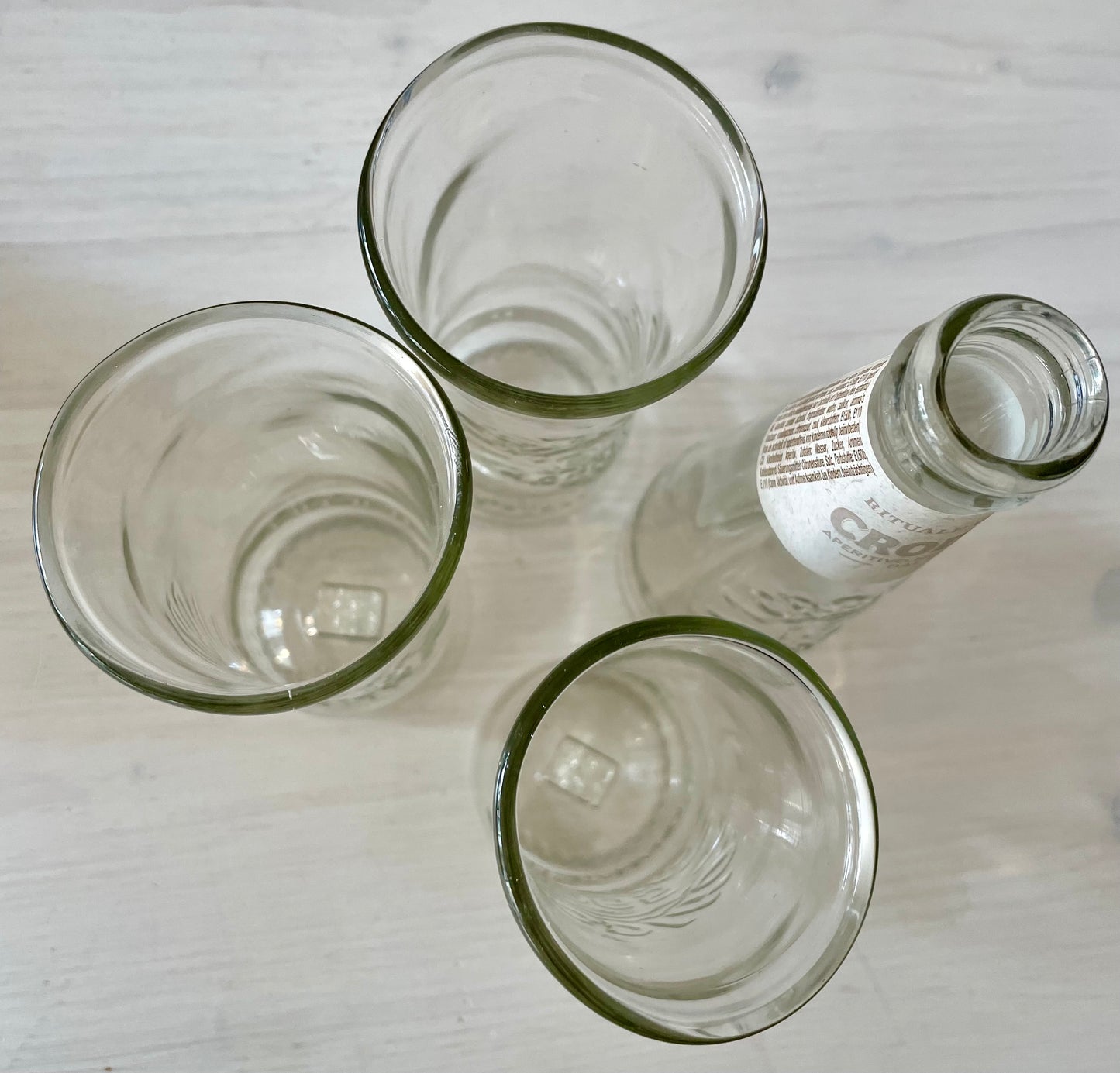 Recycled Crodino Bottle Glasses